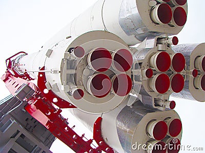 Russian spaceship rocket in museum Editorial Stock Photo