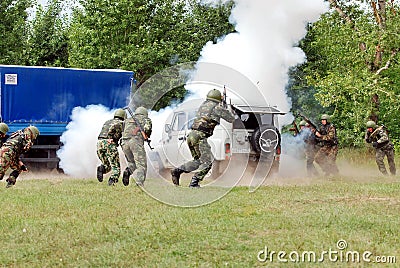 Russian special forces frees hostages Editorial Stock Photo