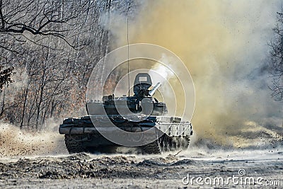 Russian tank T-72 Stock Photo