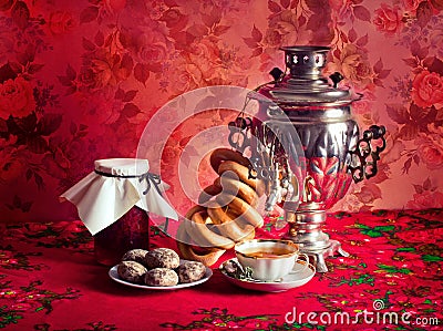 Russian tea Stock Photo