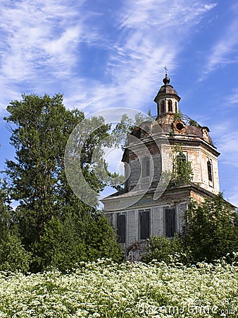 Russian thrown church Stock Photo