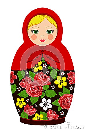 Russian tradition matryoshka dolls Vector Illustration