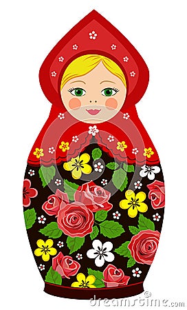 Russian tradition matryoshka dolls Vector Illustration