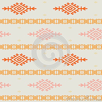 Russian, ukrainian and scandinavian national knit styled pattern, pastel colors Vector Illustration