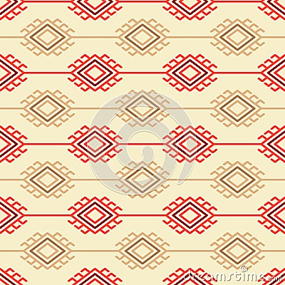 Russian, ukrainian and scandinavian national knit styled pattern, pastel colors Vector Illustration