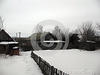 Russian village Stock Photo