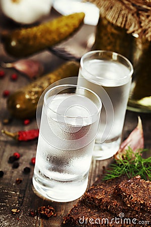 Russian vodka Stock Photo