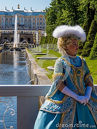 Russian woman in traditional costume Editorial Stock Photo