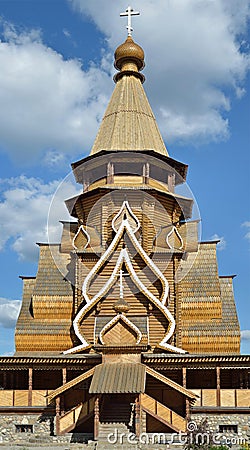 Russian wooden church Stock Photo