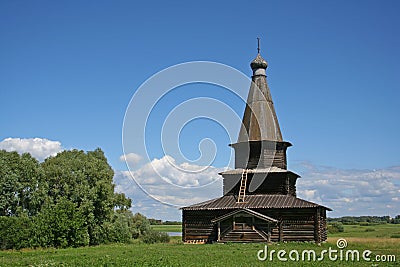 Russian wooden church Stock Photo