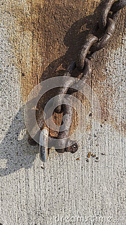 Rust chain and Article,Scratch,Texture,Floor,Board Stock Photo