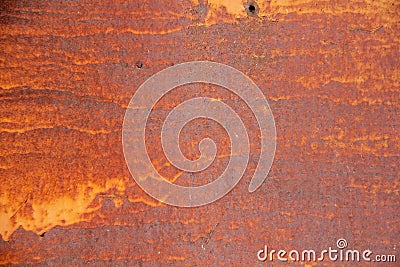 Rusted metal texture background. Strong rust. Hard decay of metal in macro. Stock Photo
