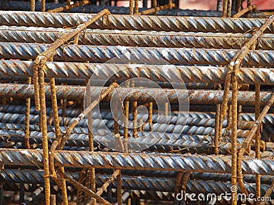 Rust Is Not A Factor on Rebar Stock Photo