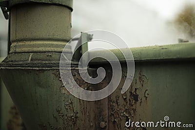 Rust on pipe. Rusty body. Old equipment Stock Photo