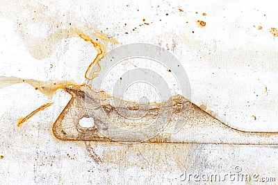 Rust stains on an iron surface Stock Photo