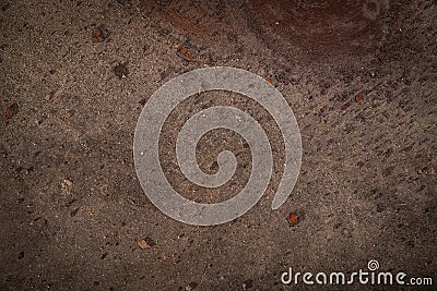 Rust stains on surface concrete floor Stock Photo