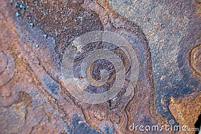 Corrosion on the basalt rock in the mountains, Slovakia Stock Photo