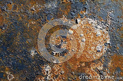 Rusted blistered paint textured background Stock Photo