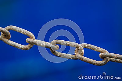 Rusted chain close up detail Stock Photo