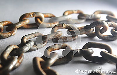 Rusted chain Stock Photo
