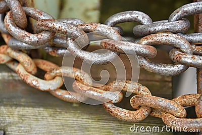 Rusted chains Stock Photo