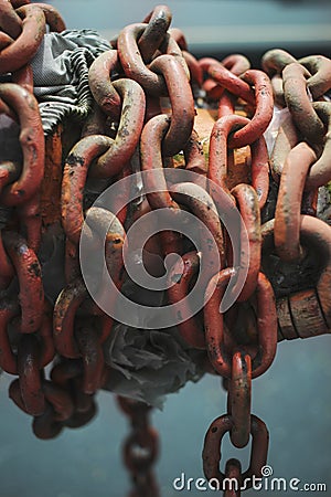 Rusted Chains Stock Photo