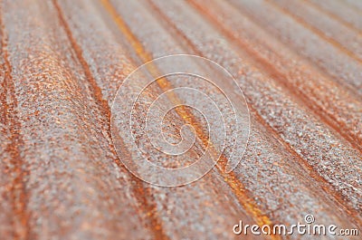 Rusted corrugated galvanized iron plate on natural light Stock Photo