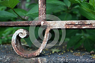 Rusted fence Stock Photo