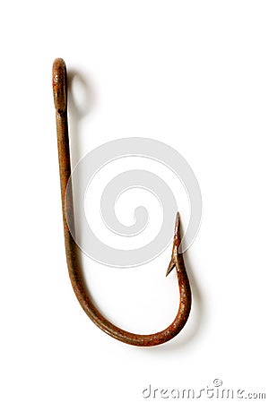 Rusted Fish Hook Stock Photo