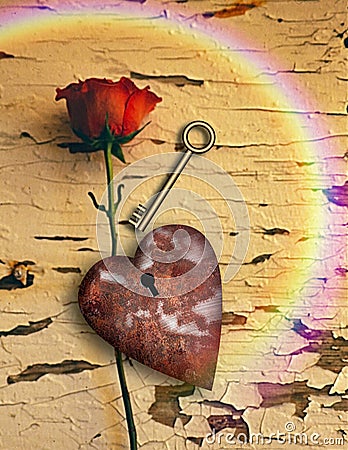 Rusted love Stock Photo