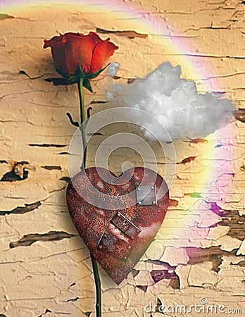 Rusted love Stock Photo