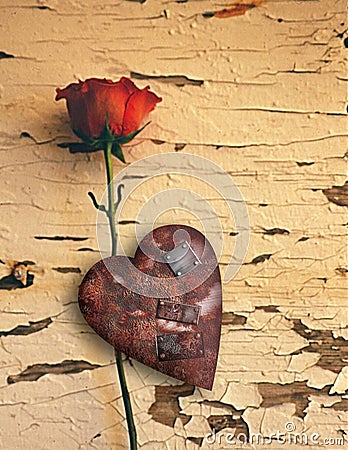 Rusted love Stock Photo