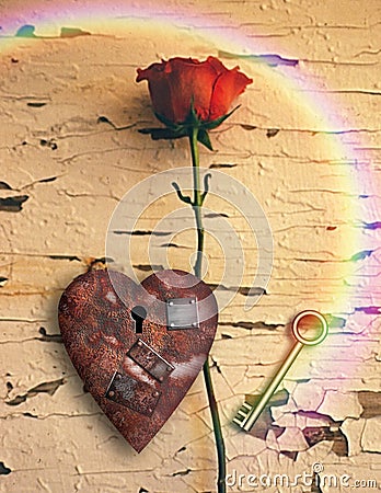 Rusted love Stock Photo