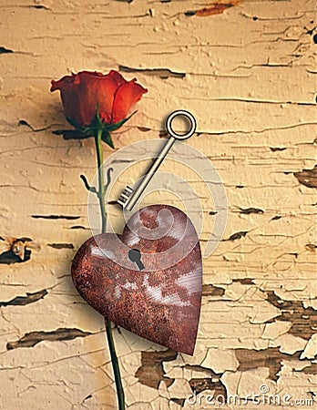 Rusted love Stock Photo