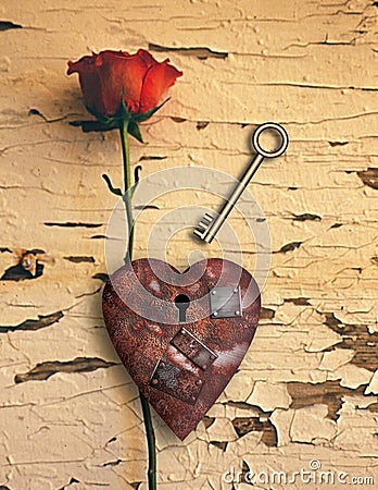 Rusted love Stock Photo