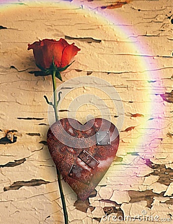 Rusted love Stock Photo