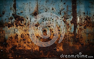 Rusted metallic background, Generative AI Stock Photo