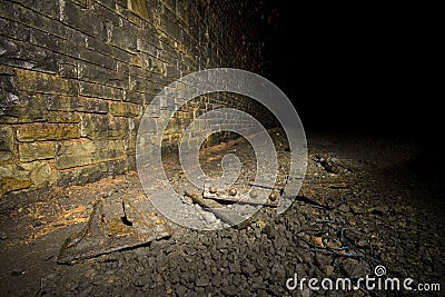 Rusted Rail and Sleeper Ironwork Stock Photo