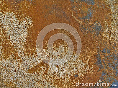 Rusted & Scratched Metal Panel Stock Photo