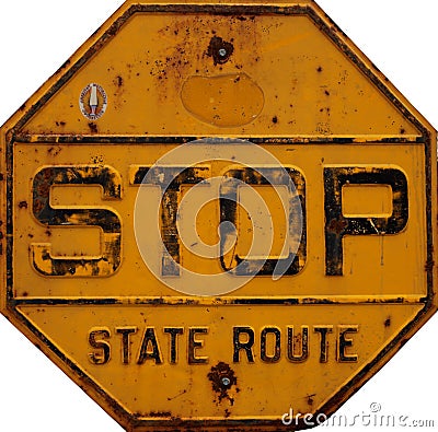 Rusted stop Sign Stock Photo