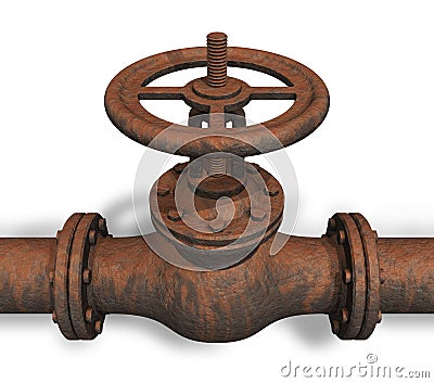 Rusted valve Stock Photo