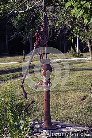 Rusted Water Pump Stock Photo