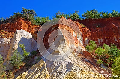 Rustel ocre rocks Stock Photo