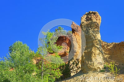 Rustel ocre rocks Stock Photo