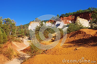 Rustel ocre rocks Stock Photo