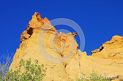 Rustel ocre rocks Stock Photo