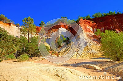 Rustel ocre rocks Stock Photo