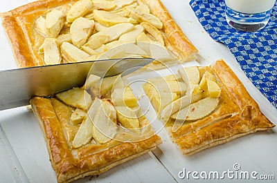 Rustic Apple Tart Stock Photo