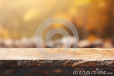 Cozy Rustic Stage Backdrop for Autumnal Displays Stock Photo