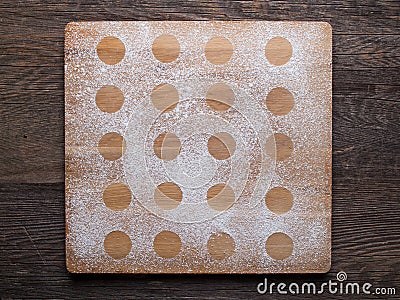 Rustic baking board Stock Photo